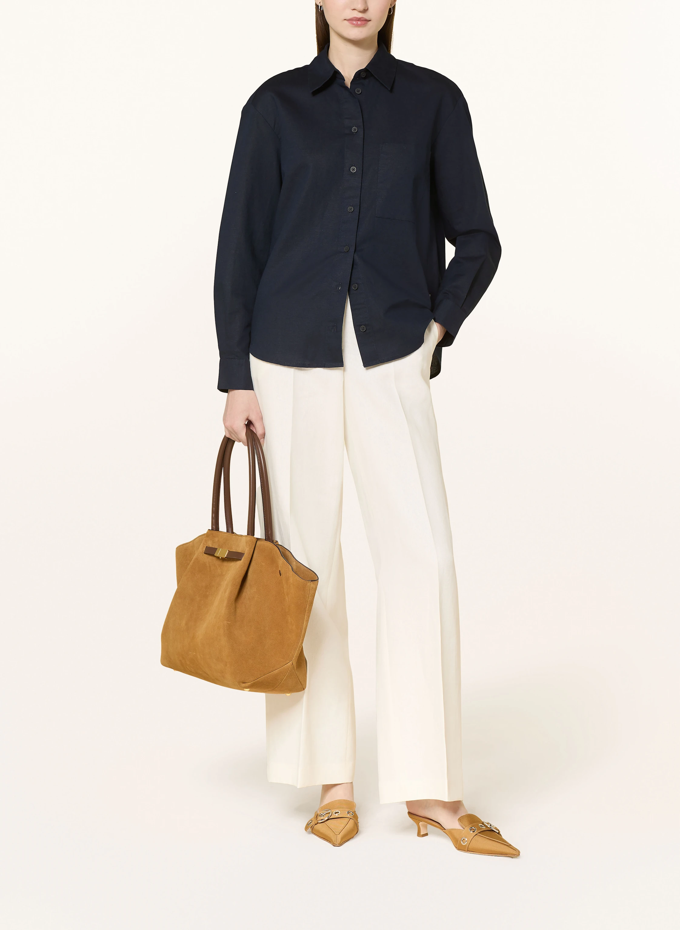 Marc O'Polo DENIM Hemdbluse mit Leinen