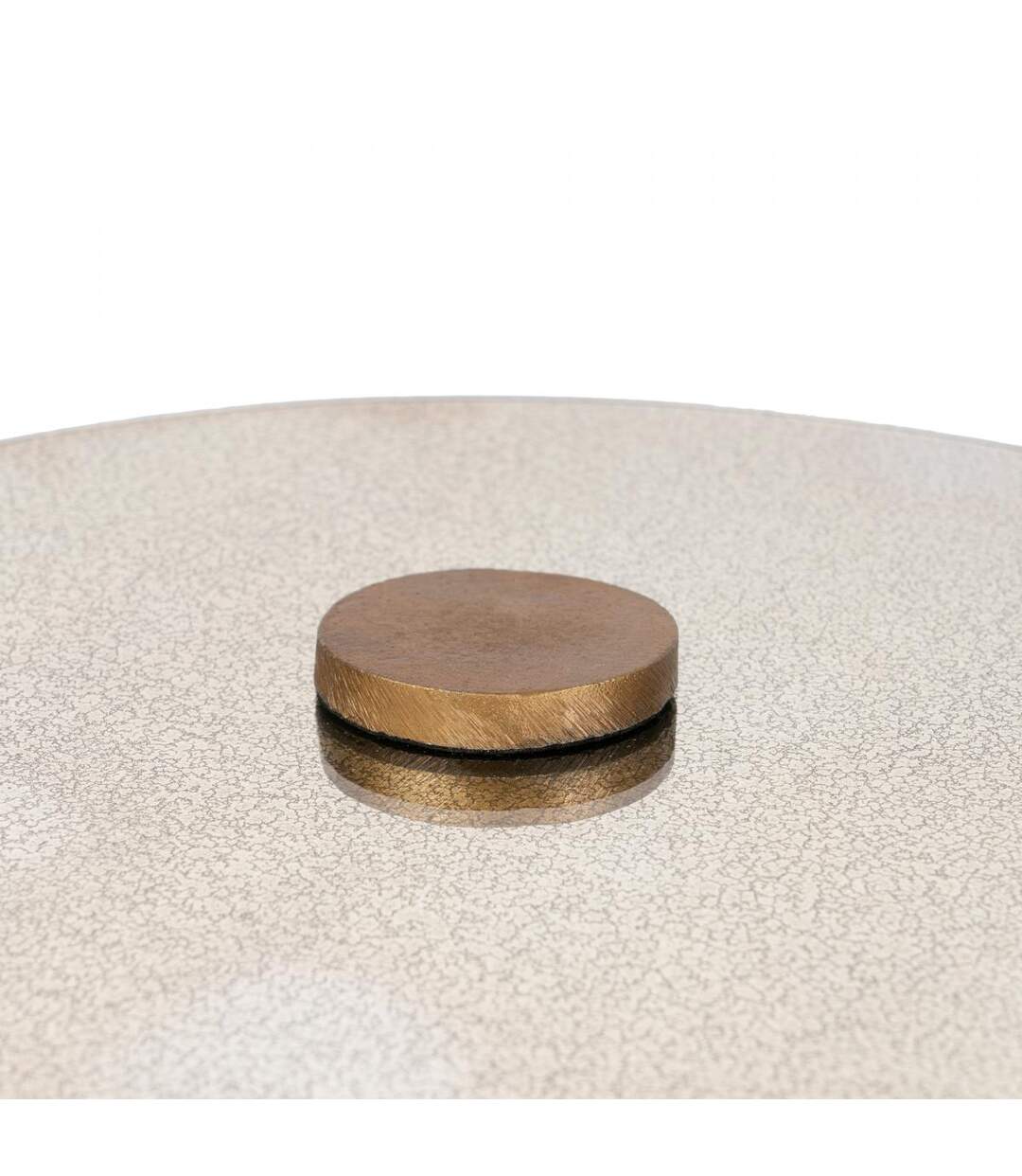 Table basse fait main EXI Or 40x40 en fer motif : graphique