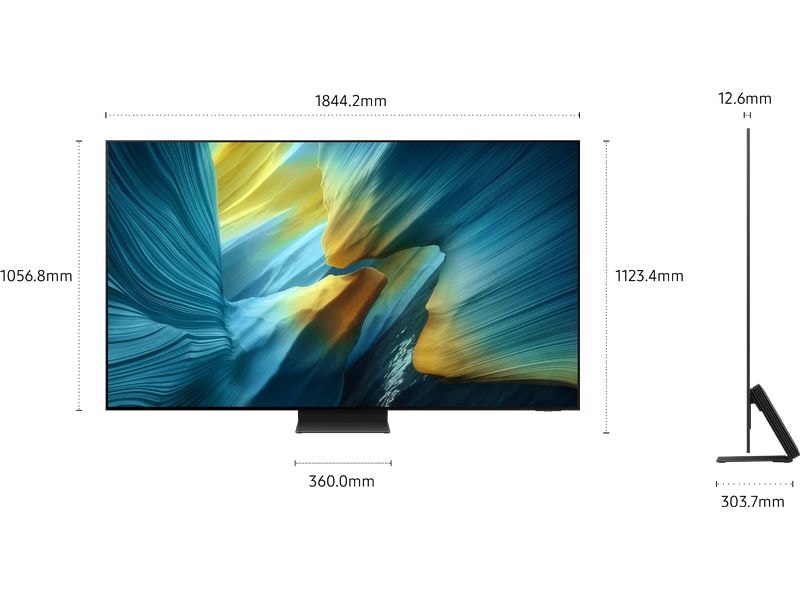 Samsung TV QE83S95F 83'' S95F OLED 4K AI TV, 2025 120 Hz (Up to 165 Hz), 4K (3.840 x 2.160), NQ4 AI Gen3 Processor, 70W 4.2.2CH