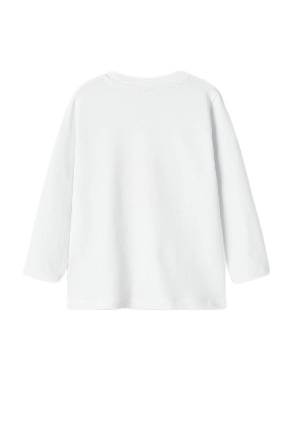 NAME IT longsleeve NMFPOLANA met printopdruk wit