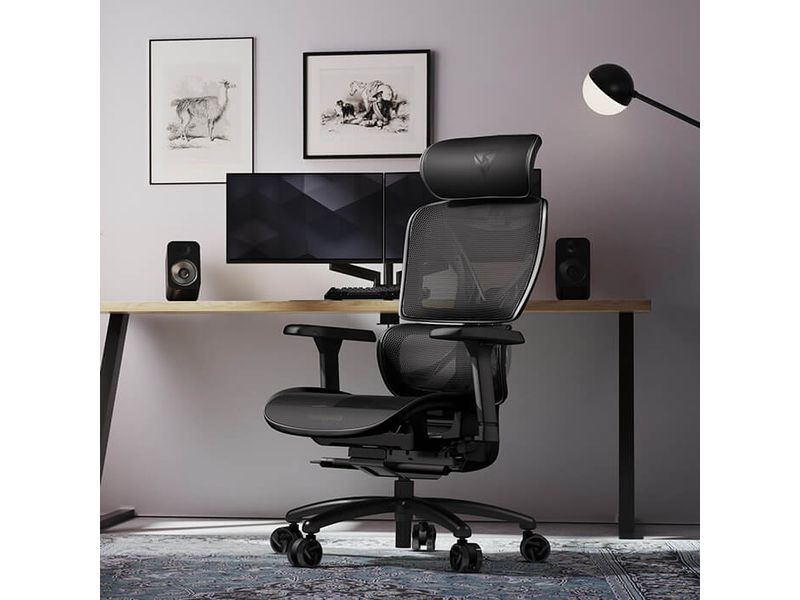 ThunderX3 Bürostuhl XTC-Mesh Schwarz Ergonomischer Bürostuhl