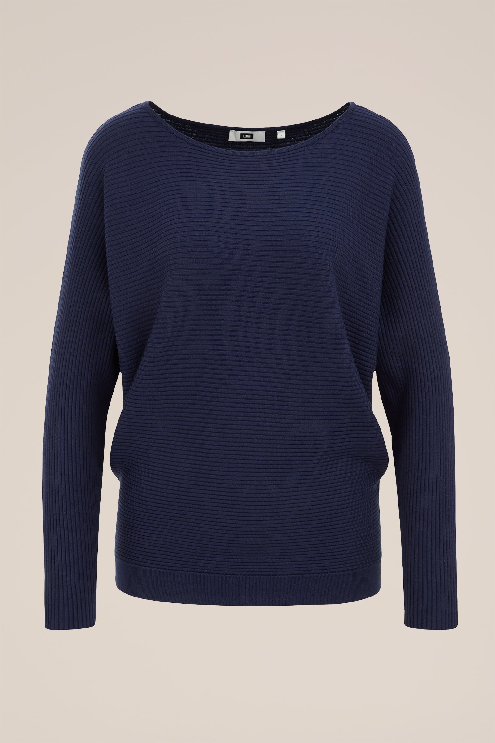 geribde trui WE Fashion Marineblauw
