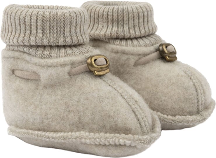 Mikk-Line Wool Footies Melange offwhite