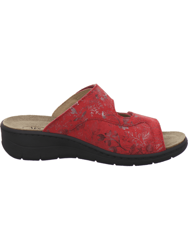 Hallux Pantoletten Damen Wechselfußbett rot