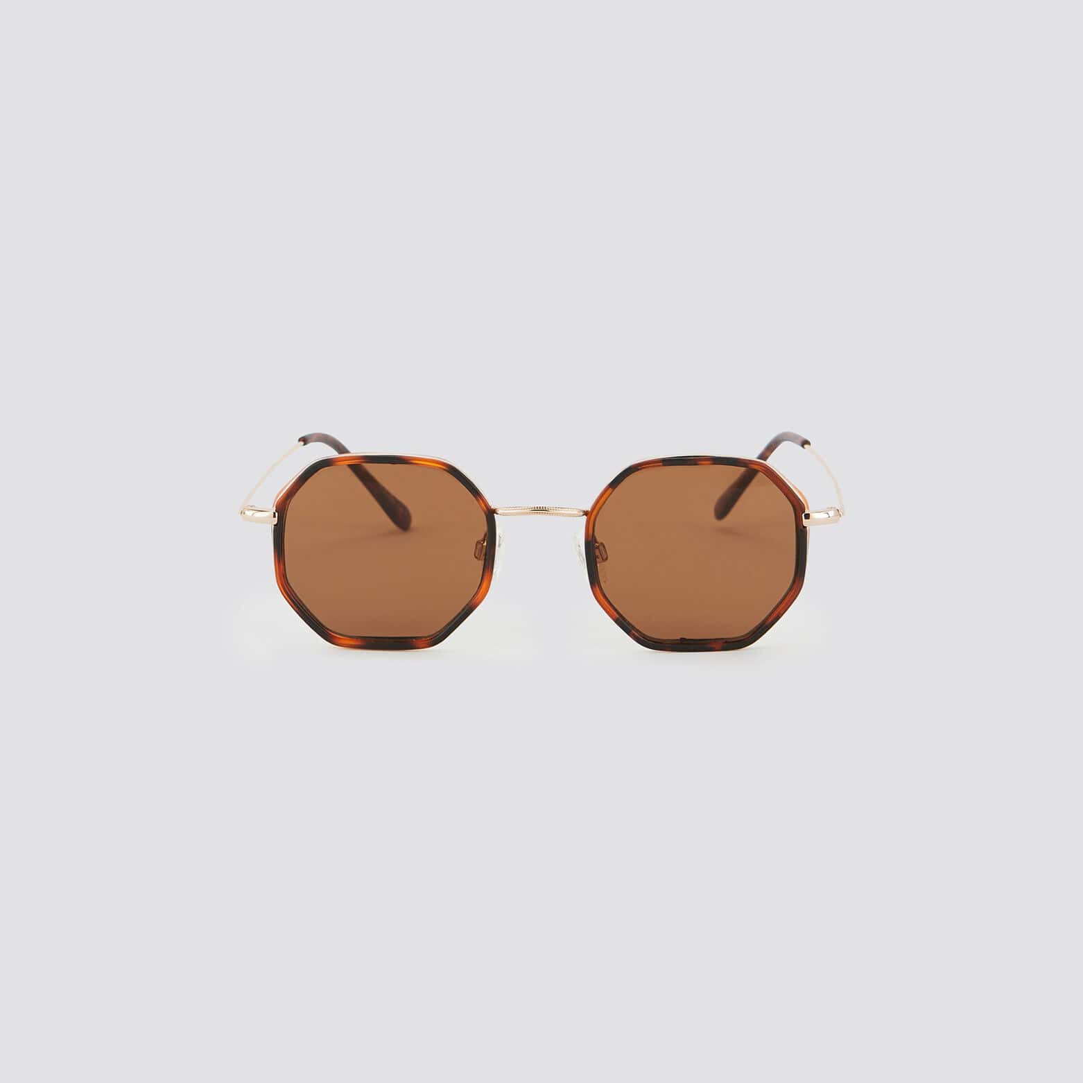 Lunettes de soleil rondes Camel
