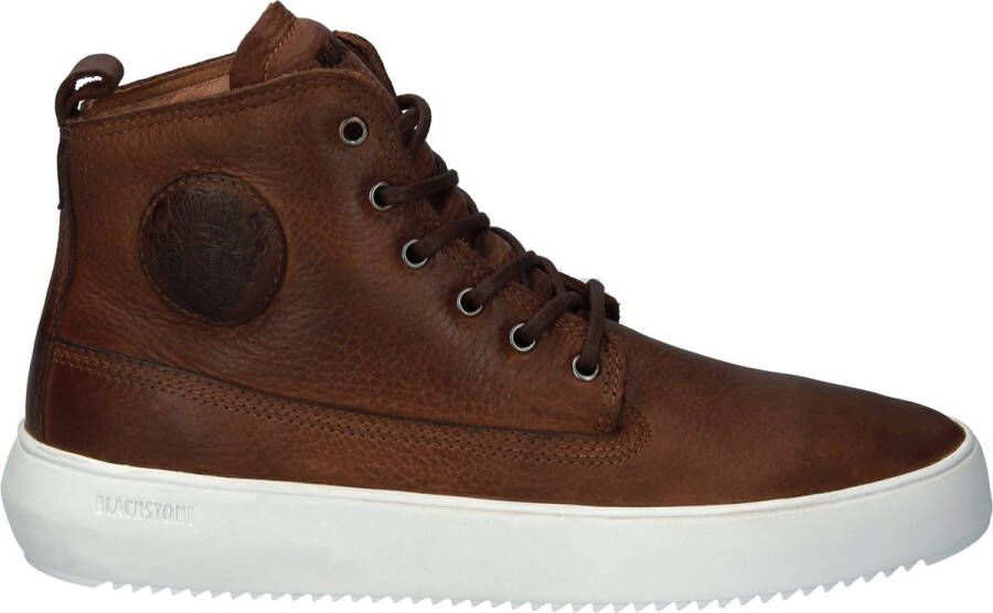 BLACKSTONE Hoge Sneakers Heren Aspen Maat: 44 Materiaal: Leer Kleur: Bruin