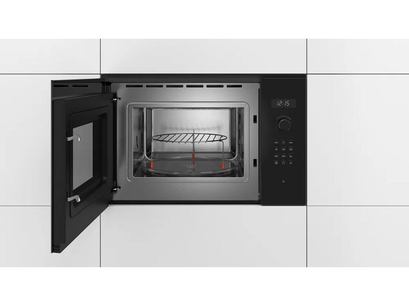 Bosch Einbaumikrowelle BEL554 MB0 Schwarz Einbau-Mikrowelle aus Edelstahl