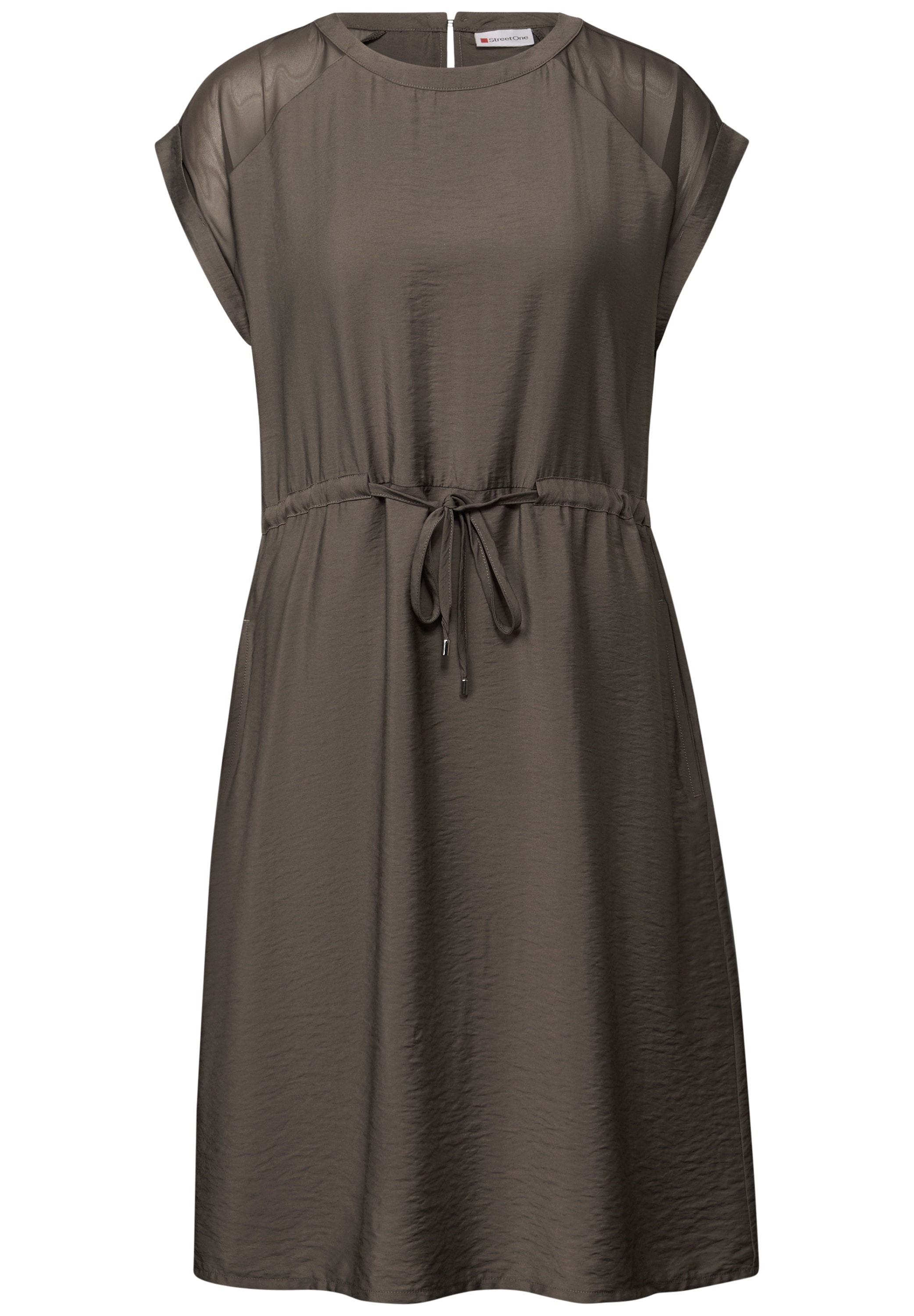 STREET ONE Shirtkleid Eingrifftaschen mit Mesh-Details