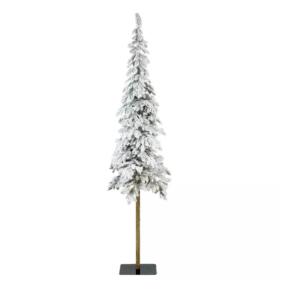 Sapin artificiel de Noël Sierra H120 cm Vert enneigé