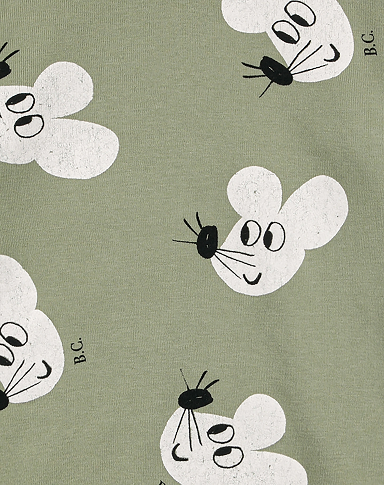 Rollkragenpullover MOUSE ALL OVER in hellgrün