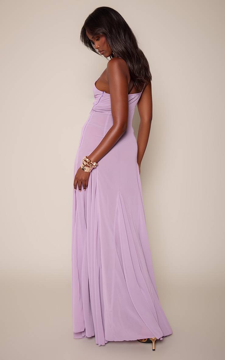 Lilas Robe De Plage Maxi À Godets Et Coupe Sirène