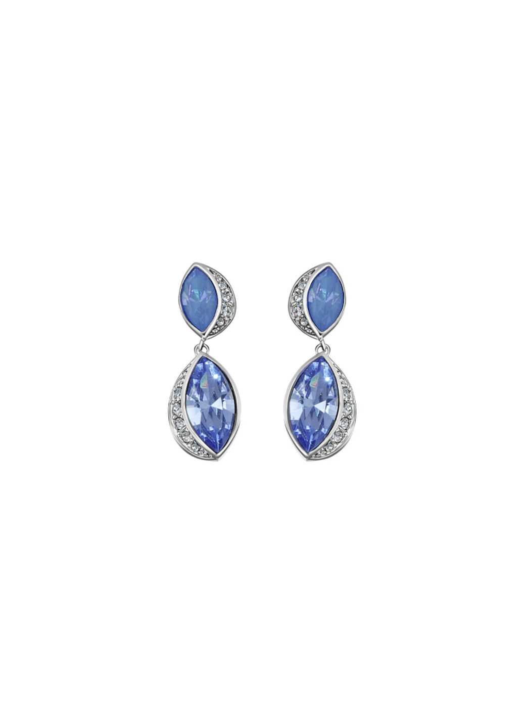 Blauer Glanz – Strahlende Ohrstecker mit Swarovski-Kristalle