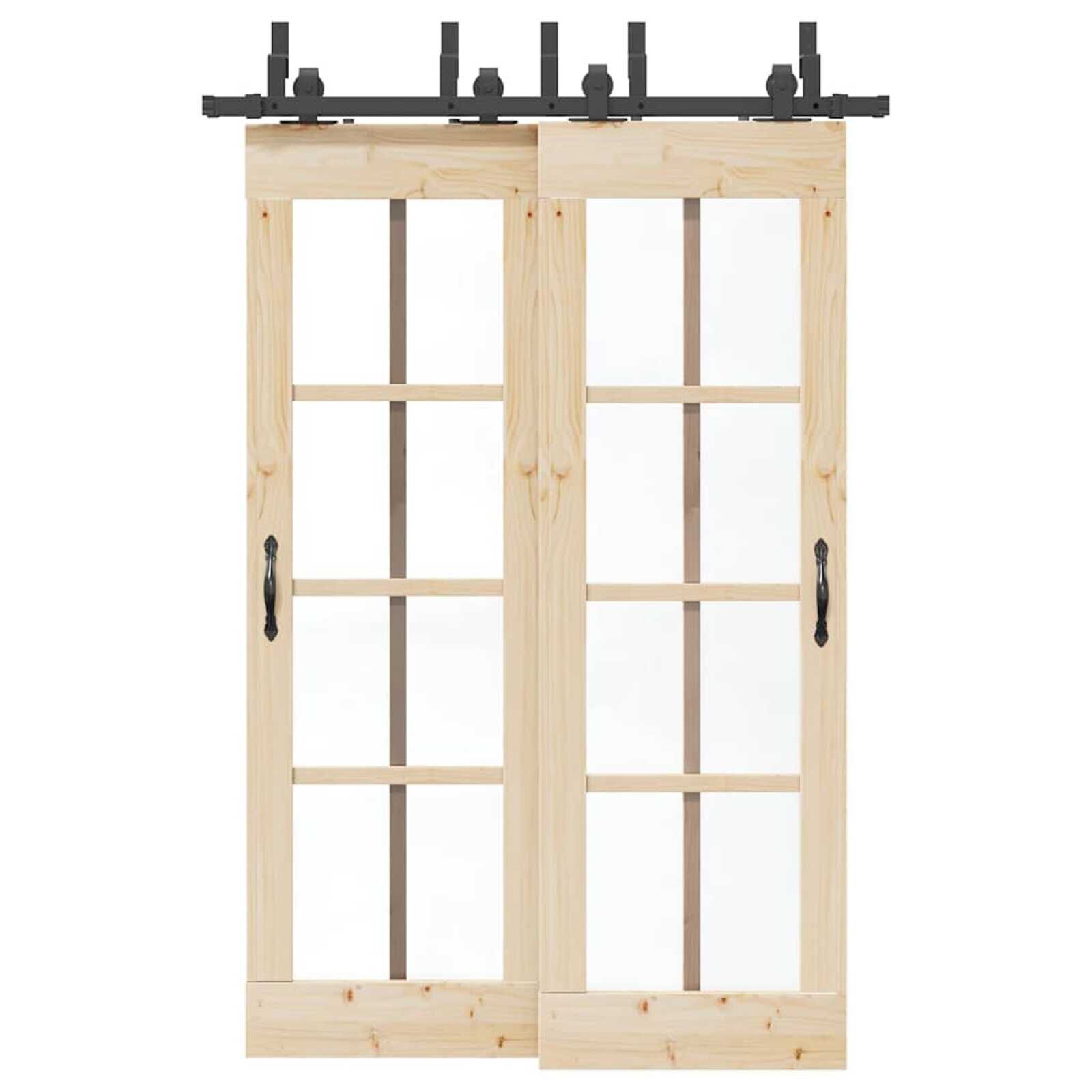 vidaXL Schuifdeurmontagesysteem 152,5 cm staal zwart