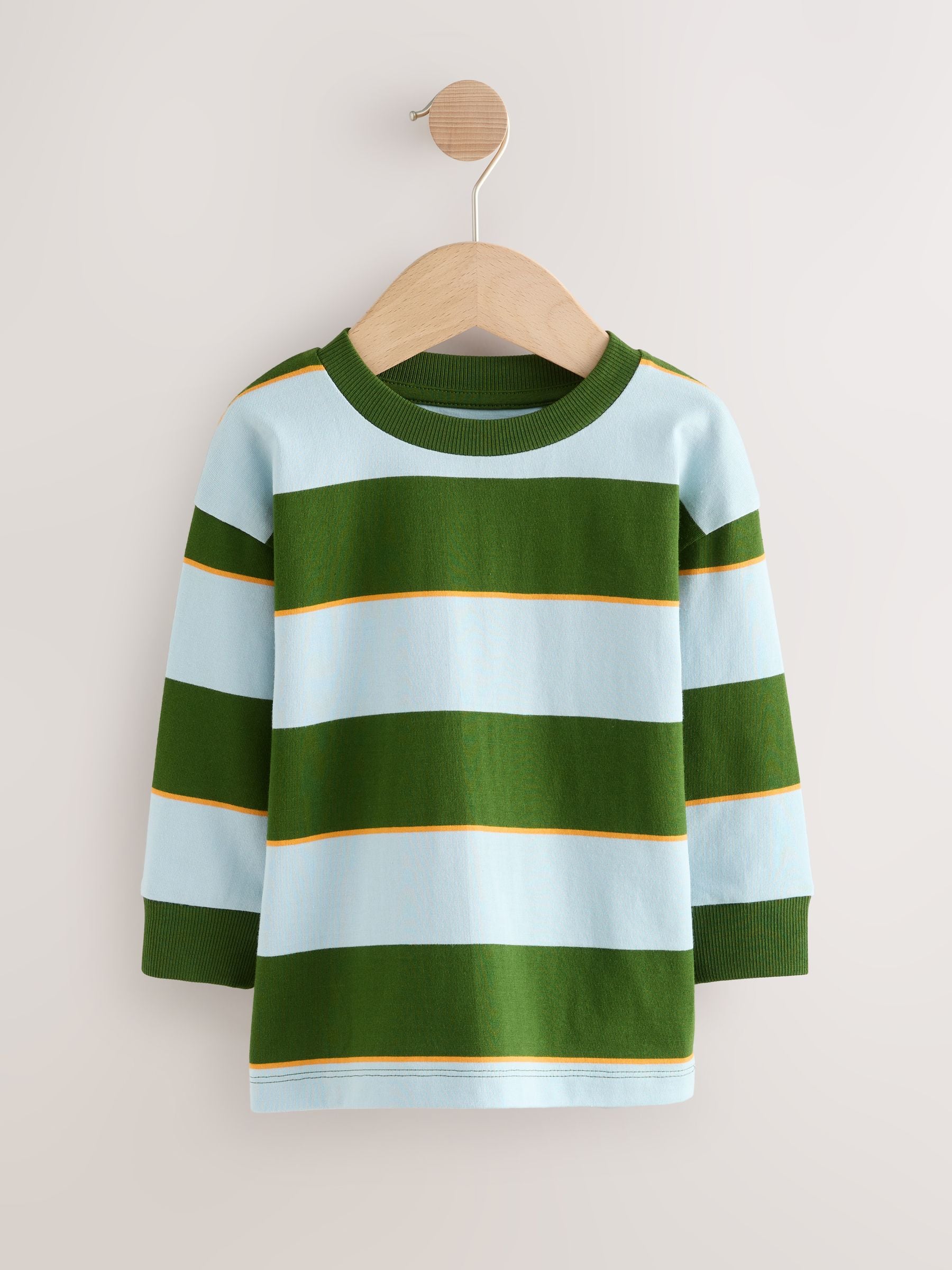 Blauw/Groene taco - Set van 3 T-shirts met grafische print en lange mouwen (3mnd-7jr)