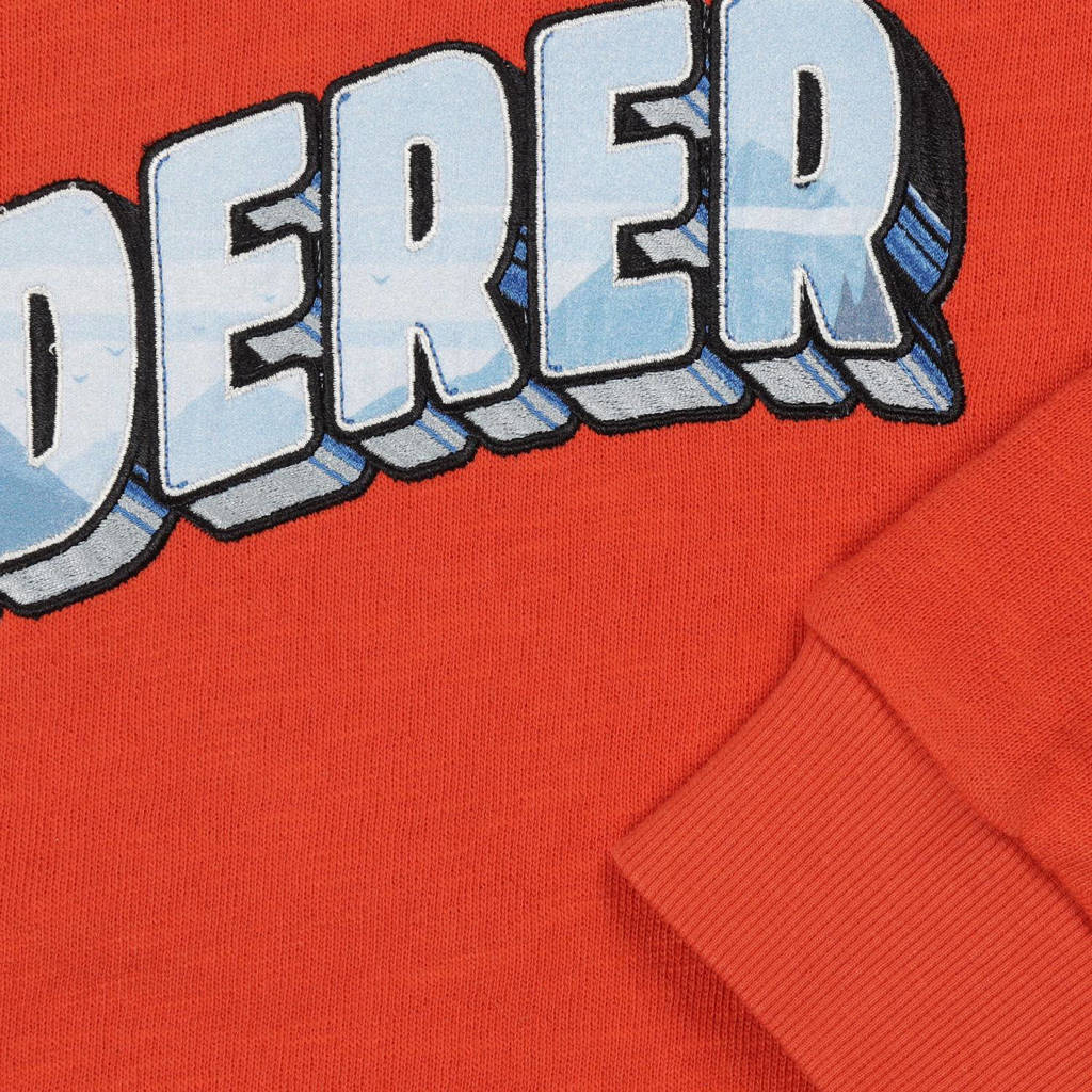 Tumble 'n Dry sweater Arctic met tekst oranjerood