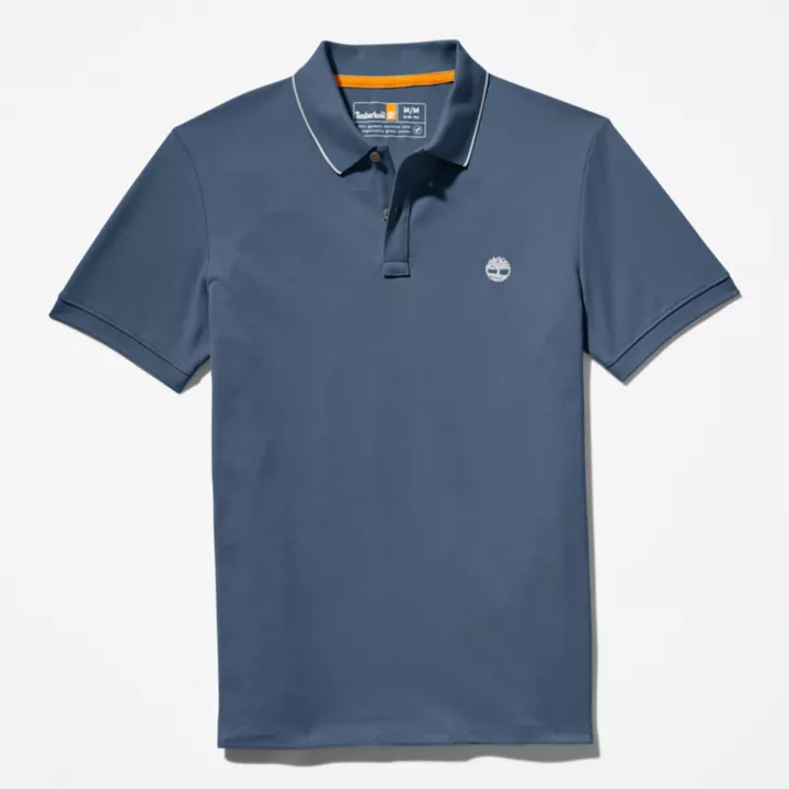 Polo Millers River à col imprimé pour homme en bleu
