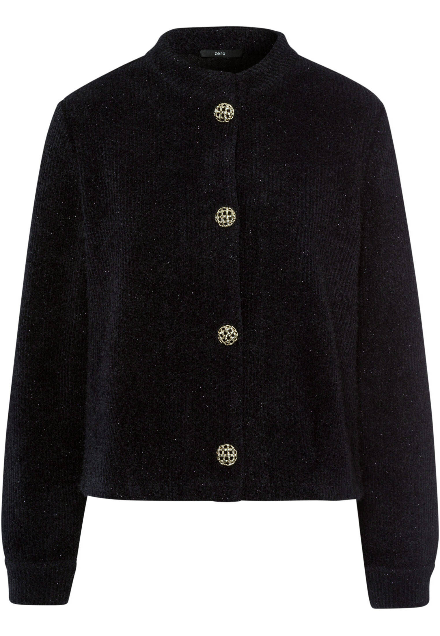 zero| Damen Sweatshirtjacke mit Knöpfen