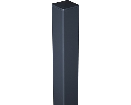 GroJa doelpaal inclusief kap Novara/Belfort DB703 voor inbetonnering, 6 x 6 x 240 cm, antraciet