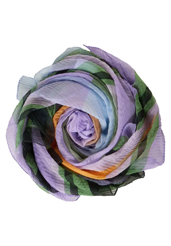 Plissée Printtuch - multicolor