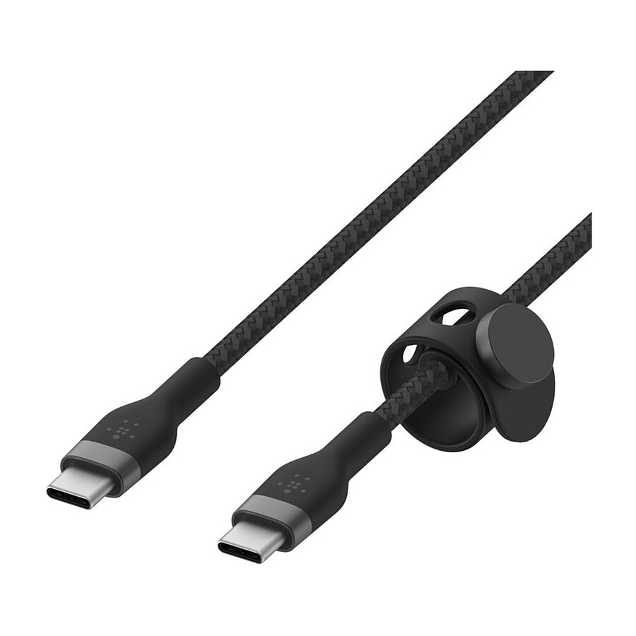 Belkin Boost Charge Pro Flex Câble silicone tressé USB-C vers USB-C (Noir) - 2 m