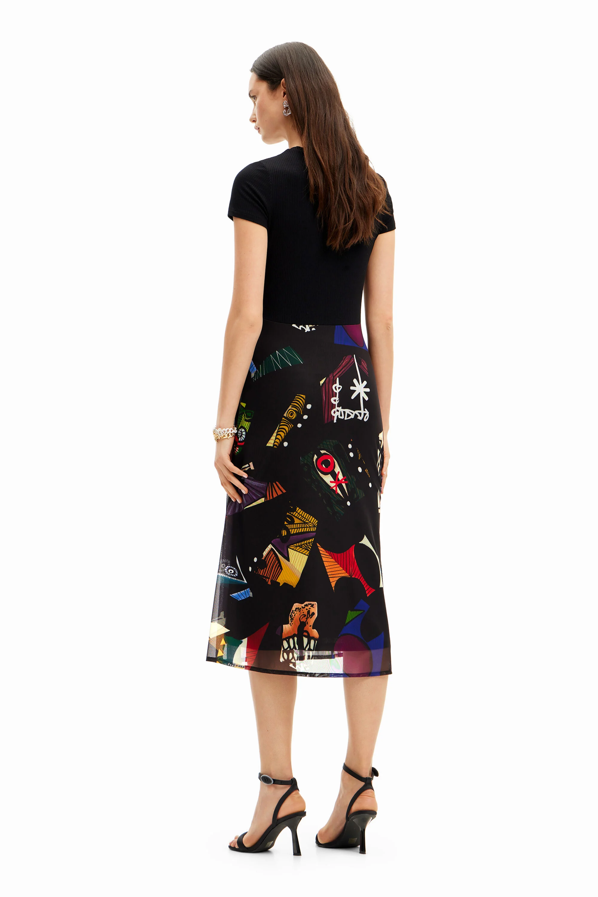 Vestido midi combinado M. Christian Lacroix