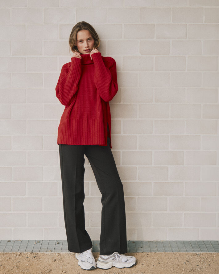 Neo Noir Maggie Knit Blouse Red