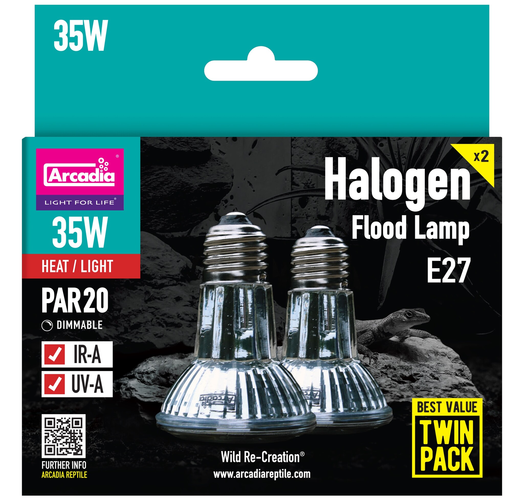 Arcadia Arcadia Halogeen 35W Twin Pack