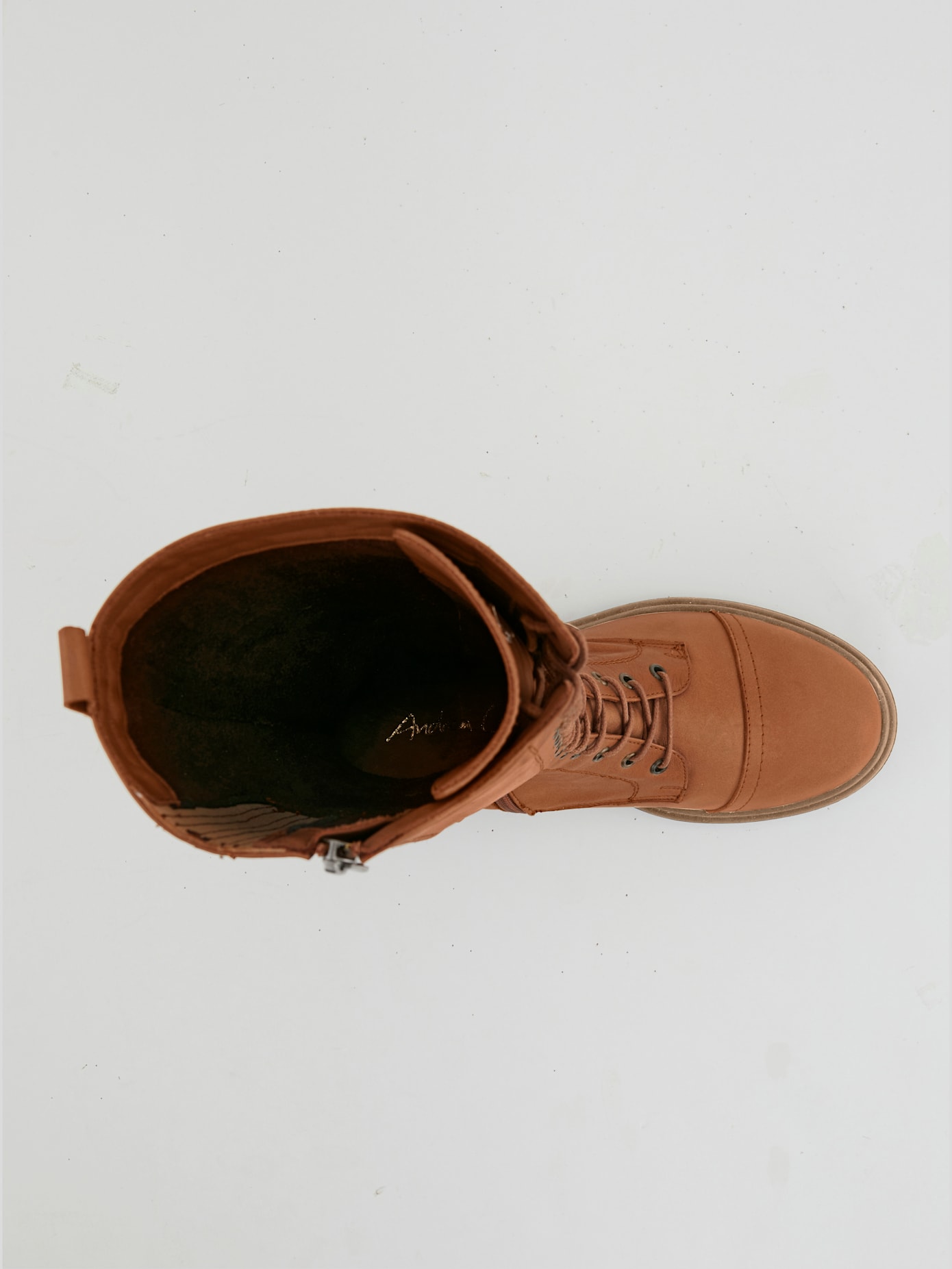 Bottes à lacets cuir nappa de vache