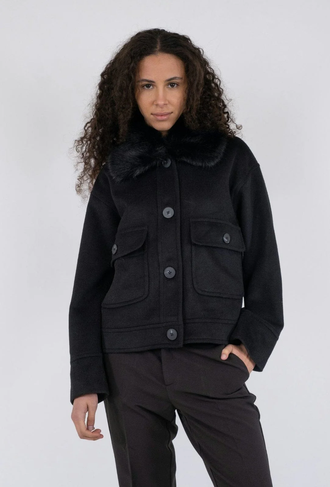 Neo Noir Pitti Wool Jacket black