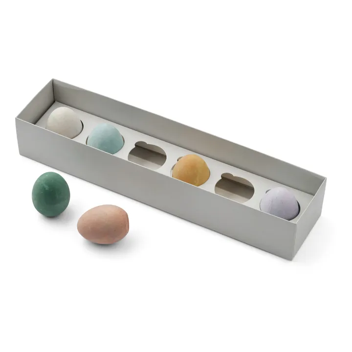 Liewood Craies en forme d'œuf Mamuka - Set de 6  | Yellow mellow multi mix