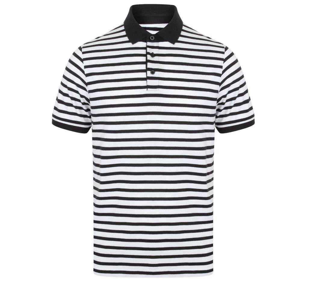 Front row FR230 - Polo en Jersey Rayé Confortable et Élégant