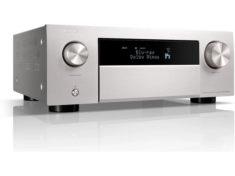 Denon AV-Receiver AVC-X4800H Silber 9.4-Kanal-Verstärker mit 8K-Video und 3D-Audio