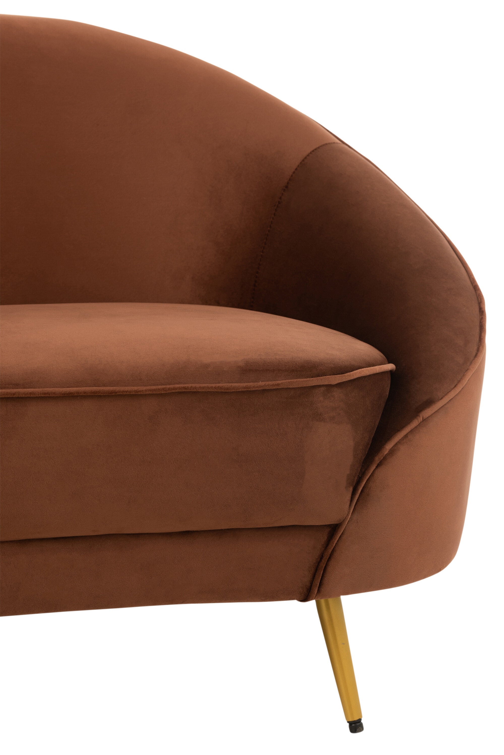 J-Line sofa Elisabeth - textiel|metaal - bruin