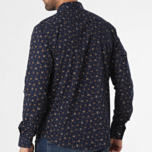 Chemise Manches Longues Bleu Marine