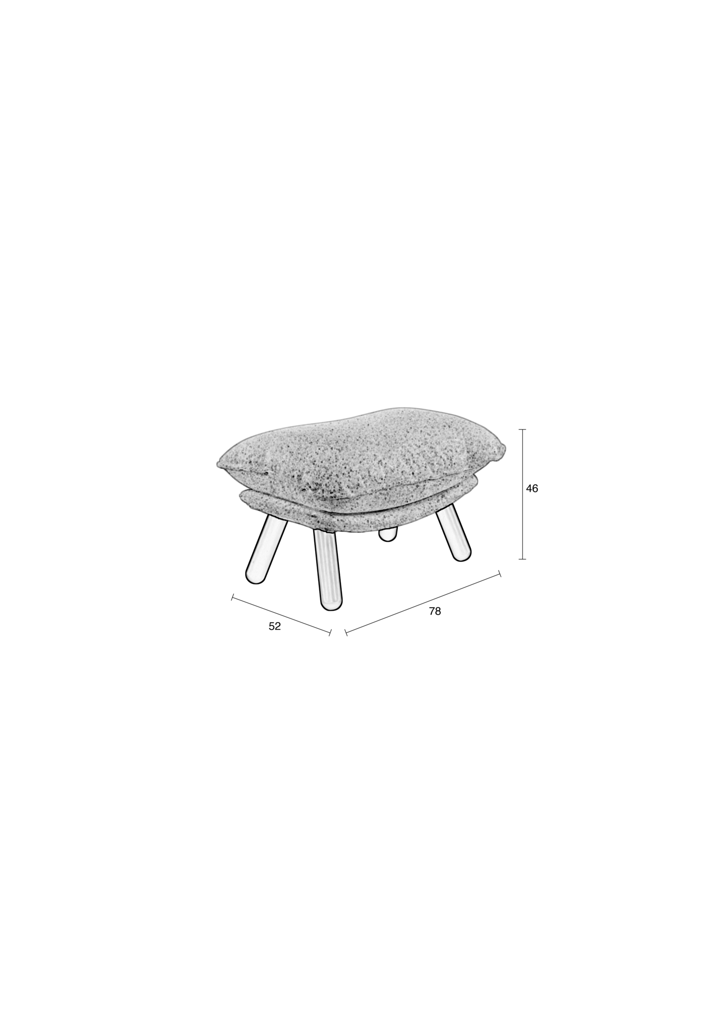 Hocker Lazy Sack Grijs