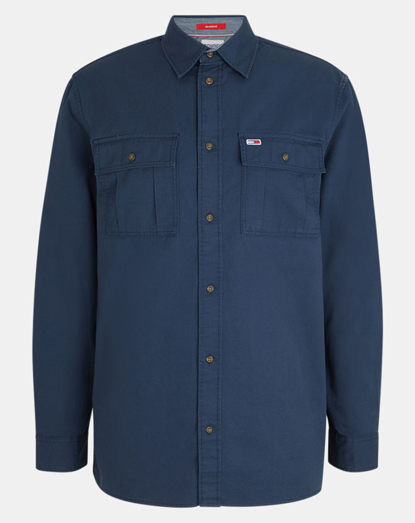 Tommy Jeans Surchemise ample 100% Coton Bio Essential Twill bleu marine