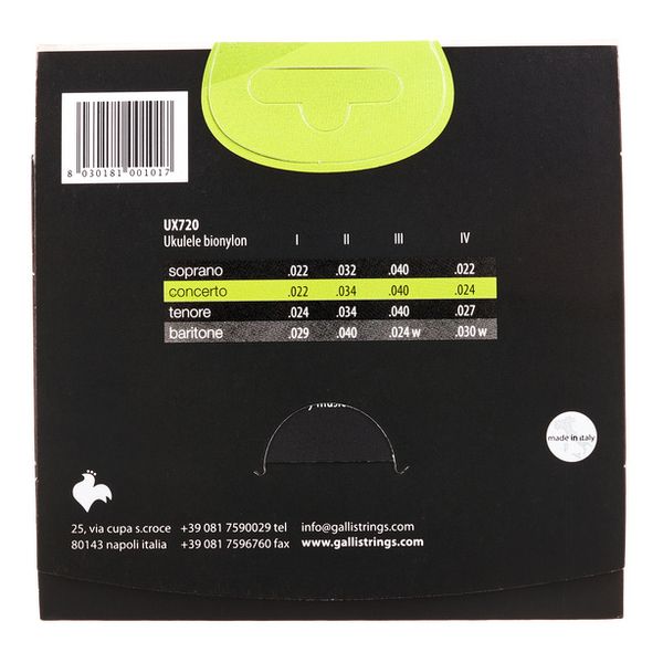 Galli Strings UX720 Concert Ukulele Strings