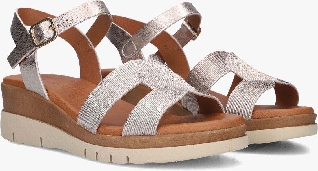 goudkleurig lina locchi sandalen met hak 8224