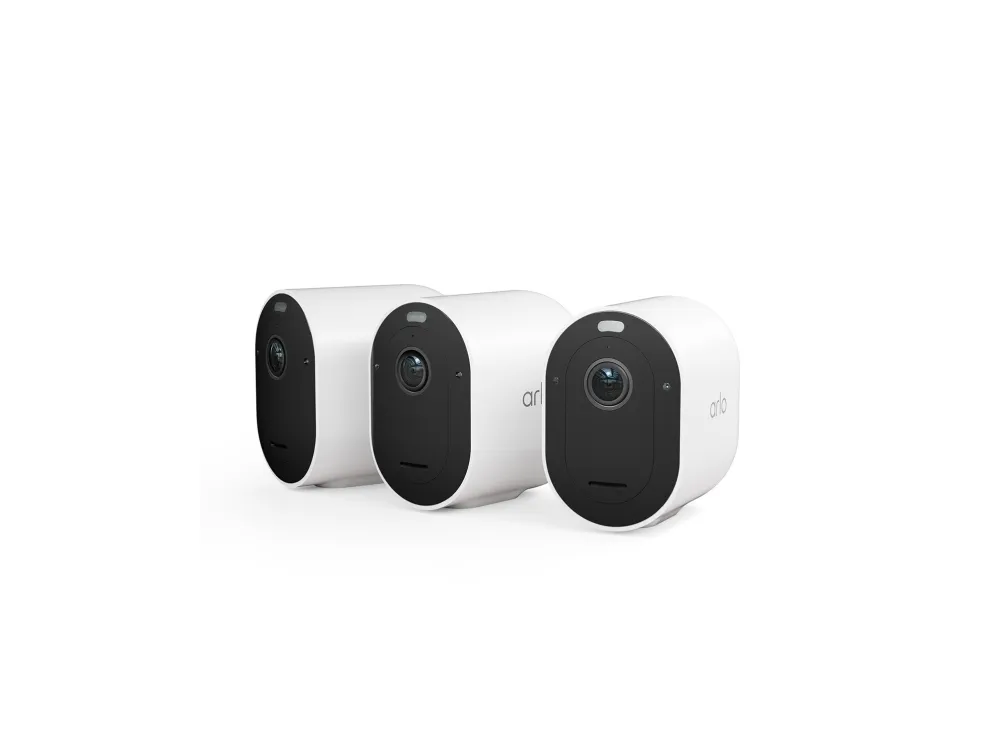 Arlo Pro 5 - Netværksovervågningskamera - udendørs - vejrfast - farve (Dag/nat) - audio - trådløs - WiFi (pakke med 3)