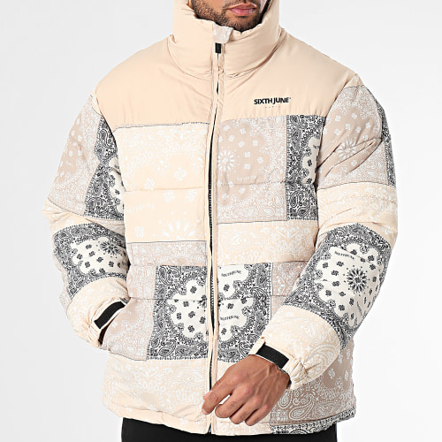 Doudoune Capuche Beige Bandana