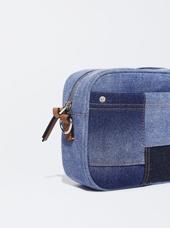 Bolsa transversal de jeans - Azul