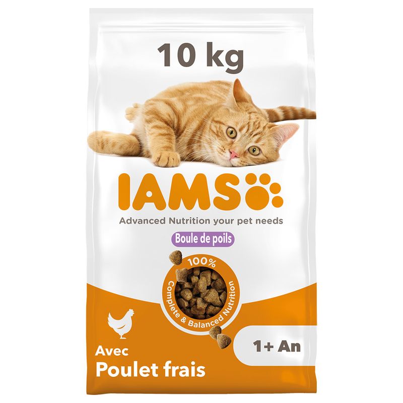 IAMS Advanced Nutrition Hairball Adult poulet à prix discount sur bitiba.fr