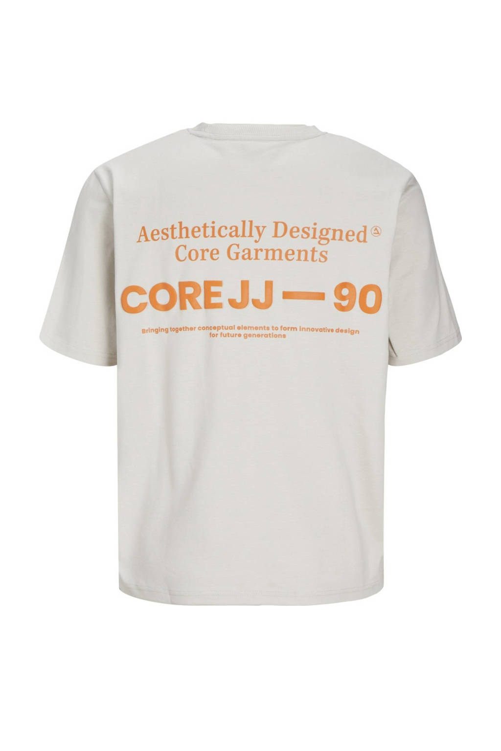 JACK & JONES T-shirt JCOTEXT met backprint offwhite