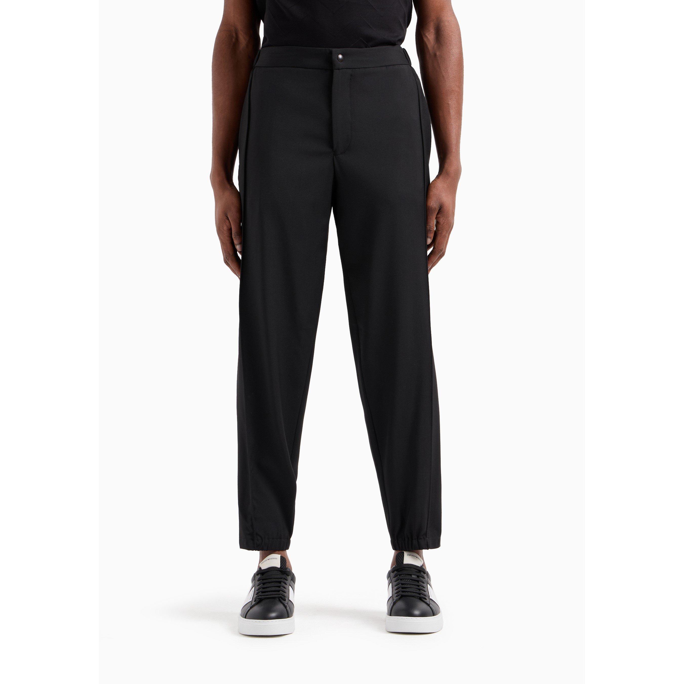 Emporio Armani Wool Crepe Trousers
