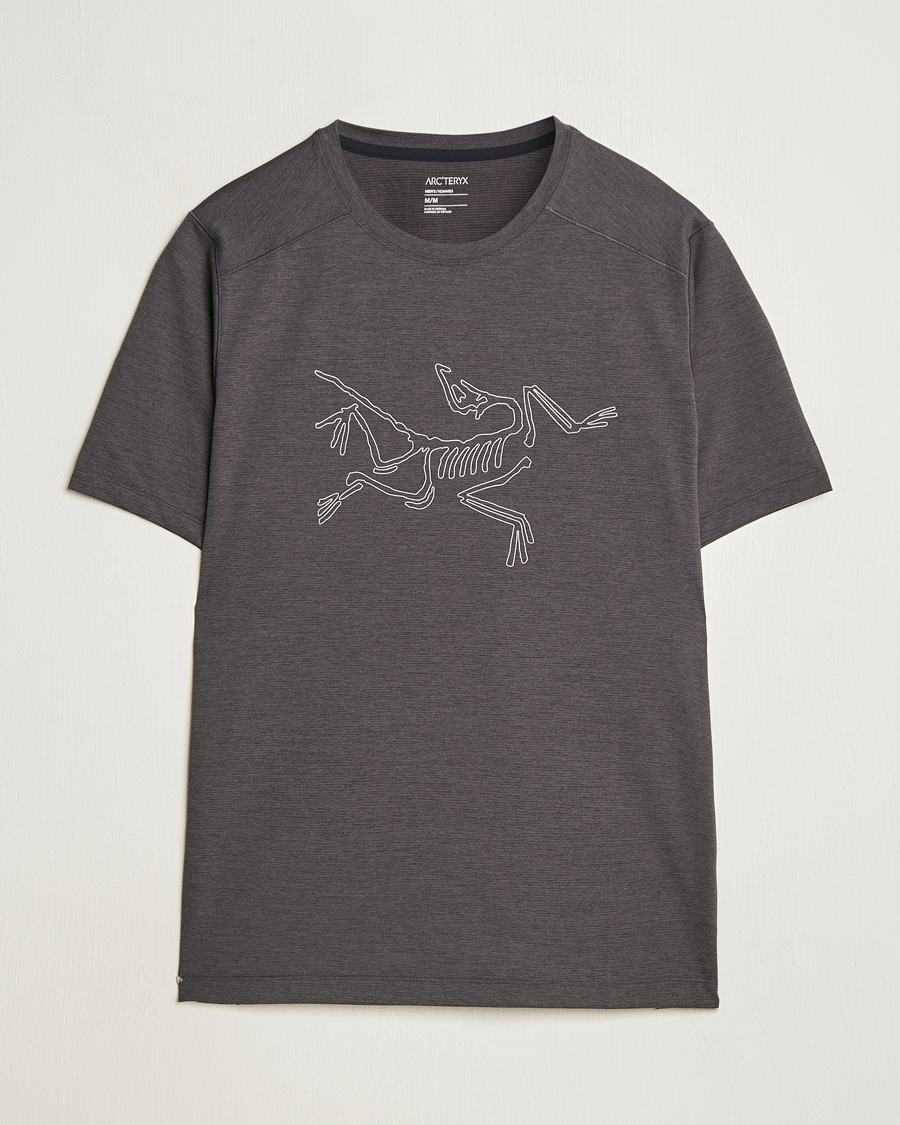 Arc'teryx Cormac Bird Logo Crew Neck T-Shirt Black Heather
