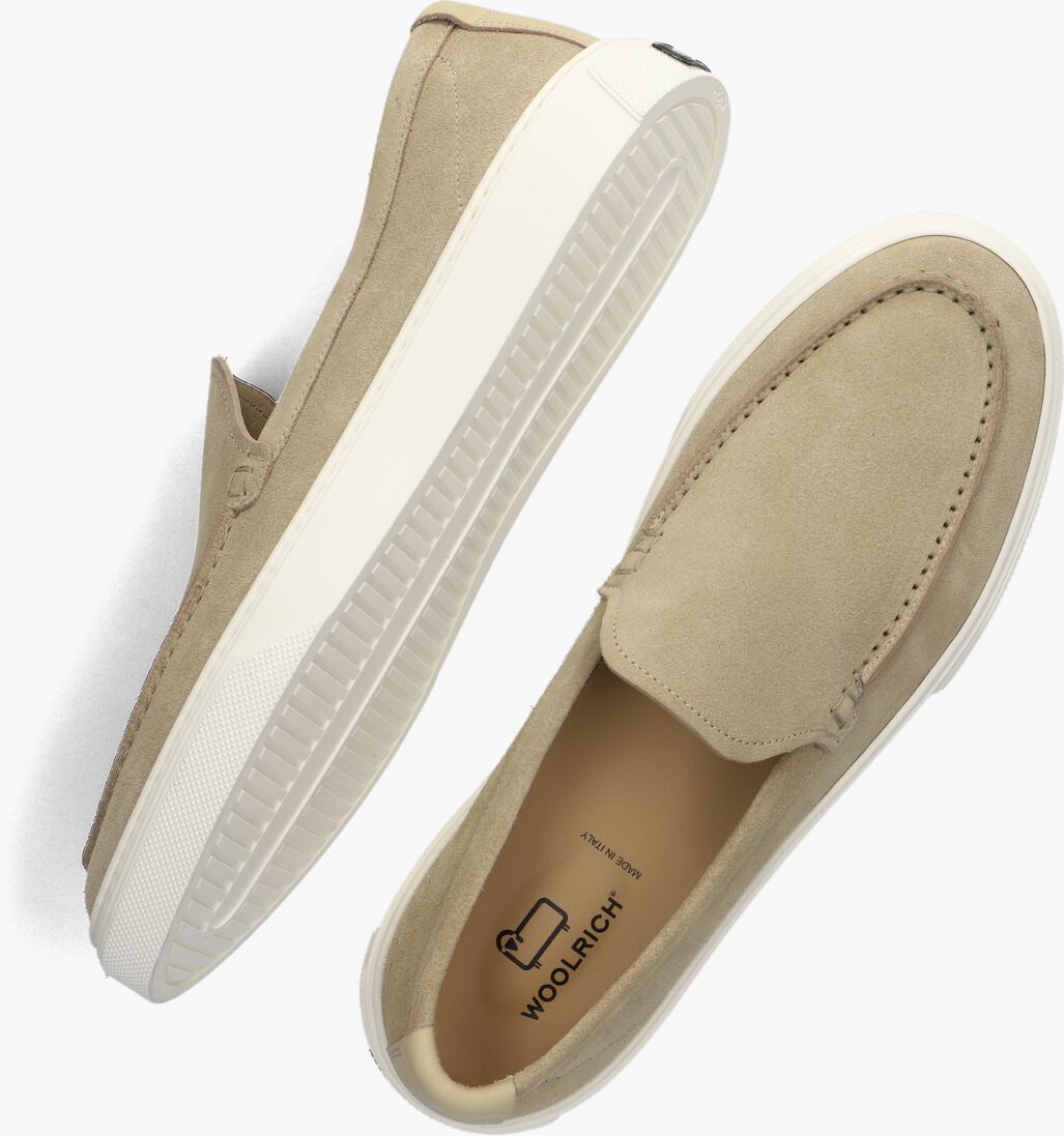 WOOLRICH beige woolrich loafers boat slip on heren