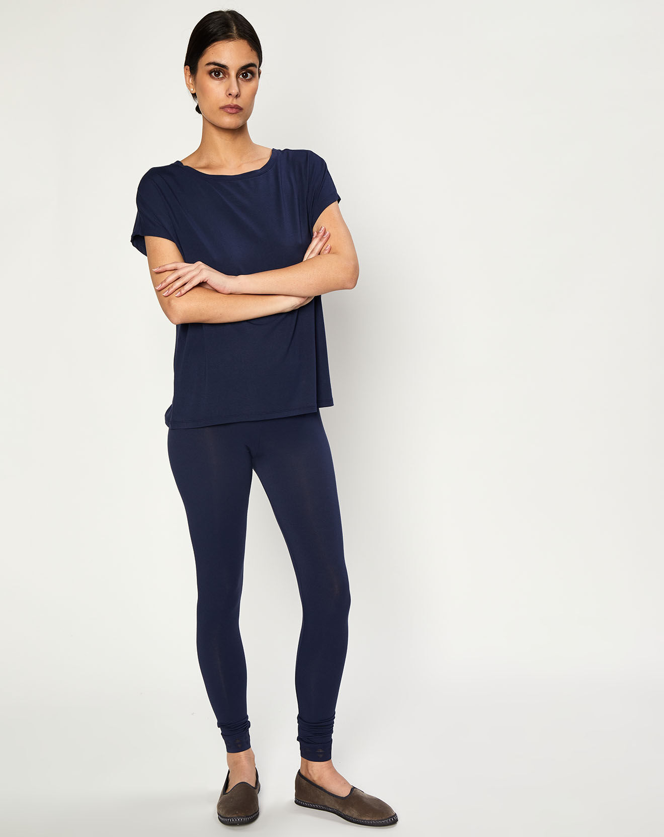 Huit Legging Jeanne bleu marine