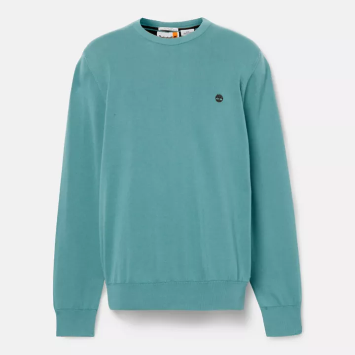 Pull à col rond Williams River pour homme en bleu sarcelle