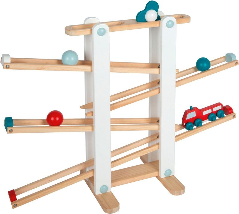 Small Foot - Houten Knikkerbaan - Wit - Blauw - Rood - Massief Hout