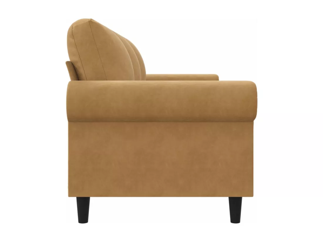 Canapé à 3 places Marron 180 cm Velours